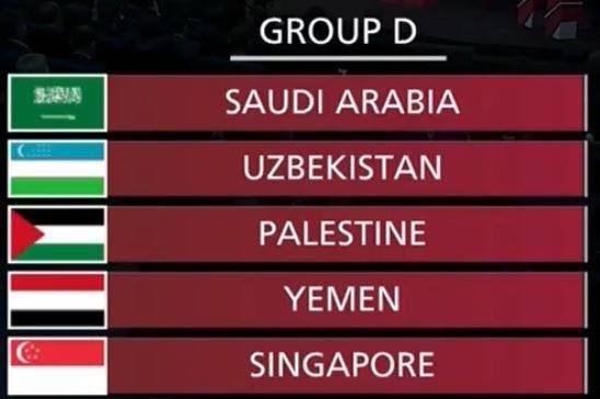 فلسطين بمجموعة نارية بالتصفيات الآسيوية المؤهلة لكأس العالم وكأس آسيا