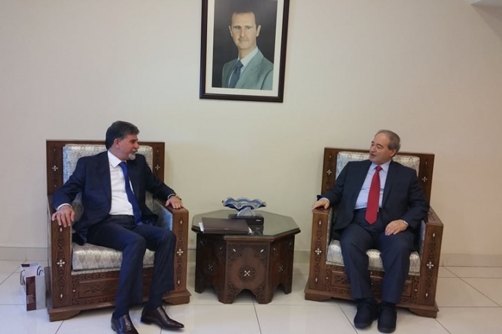 السفير عبد الهادي يطلع نائب وزير الخارجية السوري على آخر التطورات