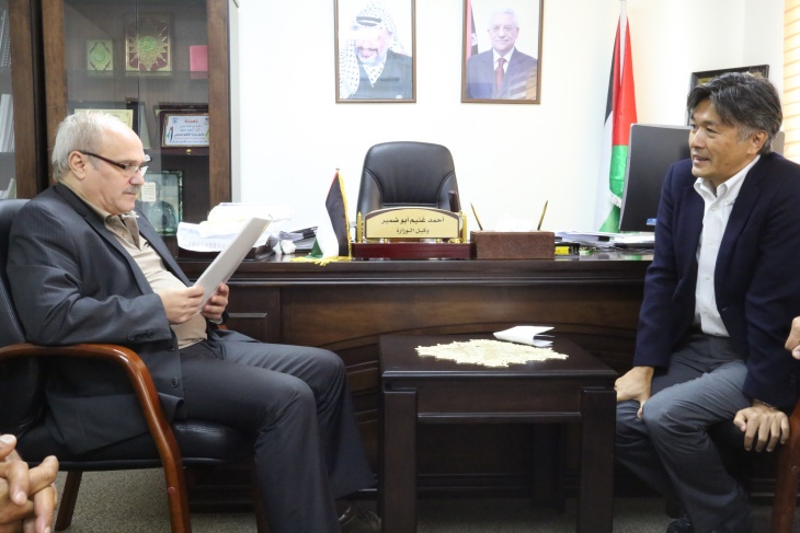 وكيل وزارة الحكم المحلي يلتقي ممثل مؤسسة جايكا في فلسطين