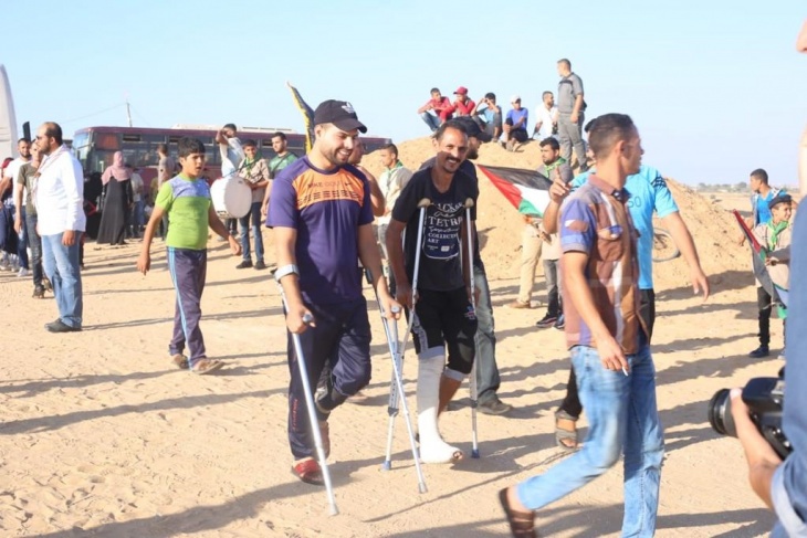 محدث - 49 اصابة على حدود غزة