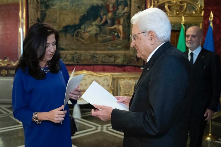 عودة تقدم أوراق اعتمادها سفيرة لدولة فلسطين في ايطاليا
