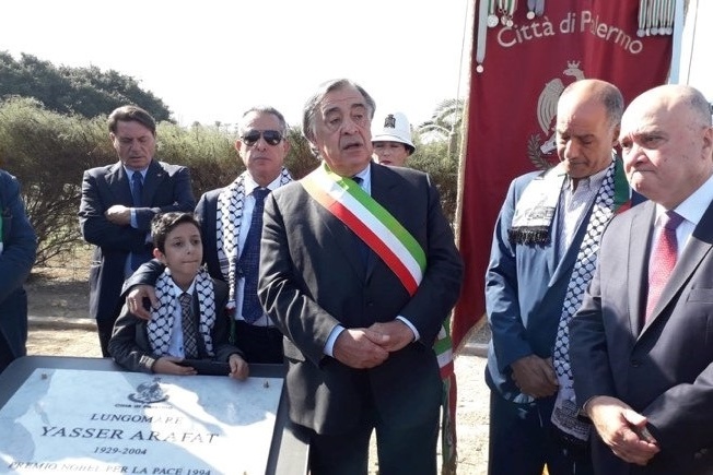 افتتاح ميدان باسم الرئيس الشهيد ياسر عرفات في إيطاليا