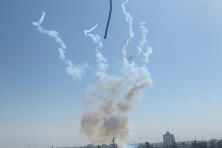 رشقة صواريخ من غزة نحو المستوطنات