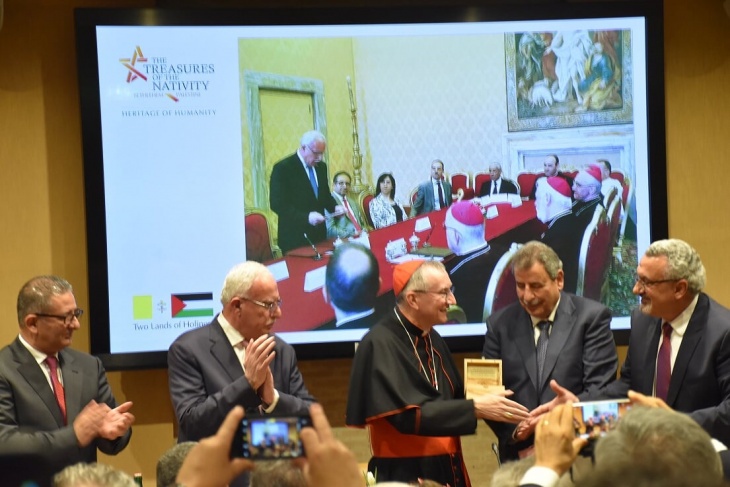 فلسطين تحتفل بترميم كنيسة المهد في الفاتيكان