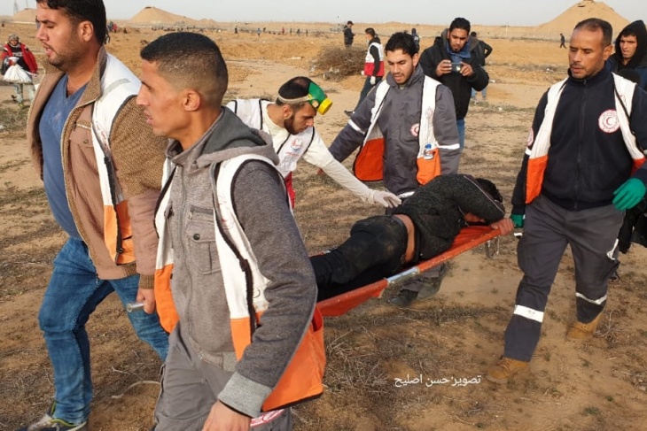 5 اصابات بنيران الاحتلال على حدود غزة