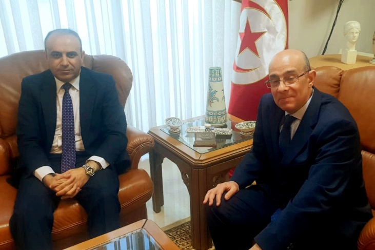 العجرمي يهنئ السفير التونسي في الأردن بانتخاب الرئيس سعيد