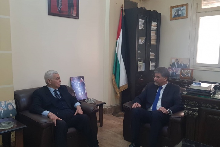 عبد الهادي يطلع رئيس مجلس الوزراء السوري السابق على الأوضاع في فلسطين