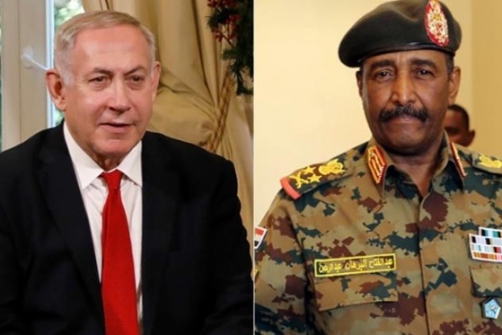 ‏⁧نتنياهو‬⁩ ورئيس مجلس السيادة السوداني يتفقان على تطبيع العلاقات