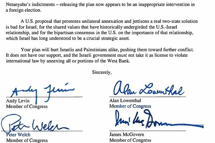 أعضاء في الكونجرس يوجهون رسالة لترامب حول &quot;صفقة القرن&quot;