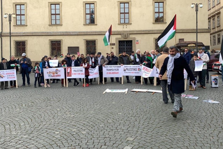 تظاهرة احتجاجية بالعاصمة التشيكية رفضا لصفقة القرن