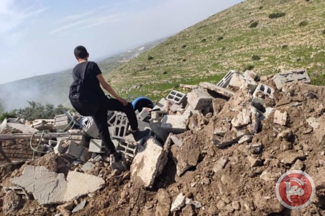 هدم غرفة زراعية غرب سلفيت